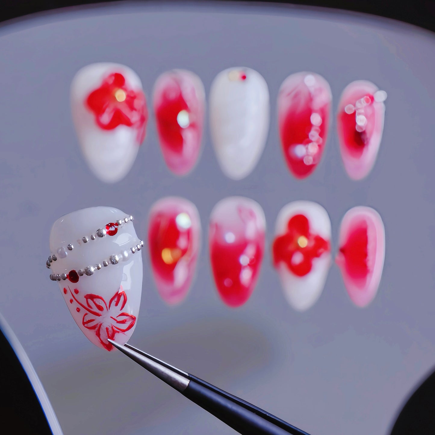 camellia press on nails