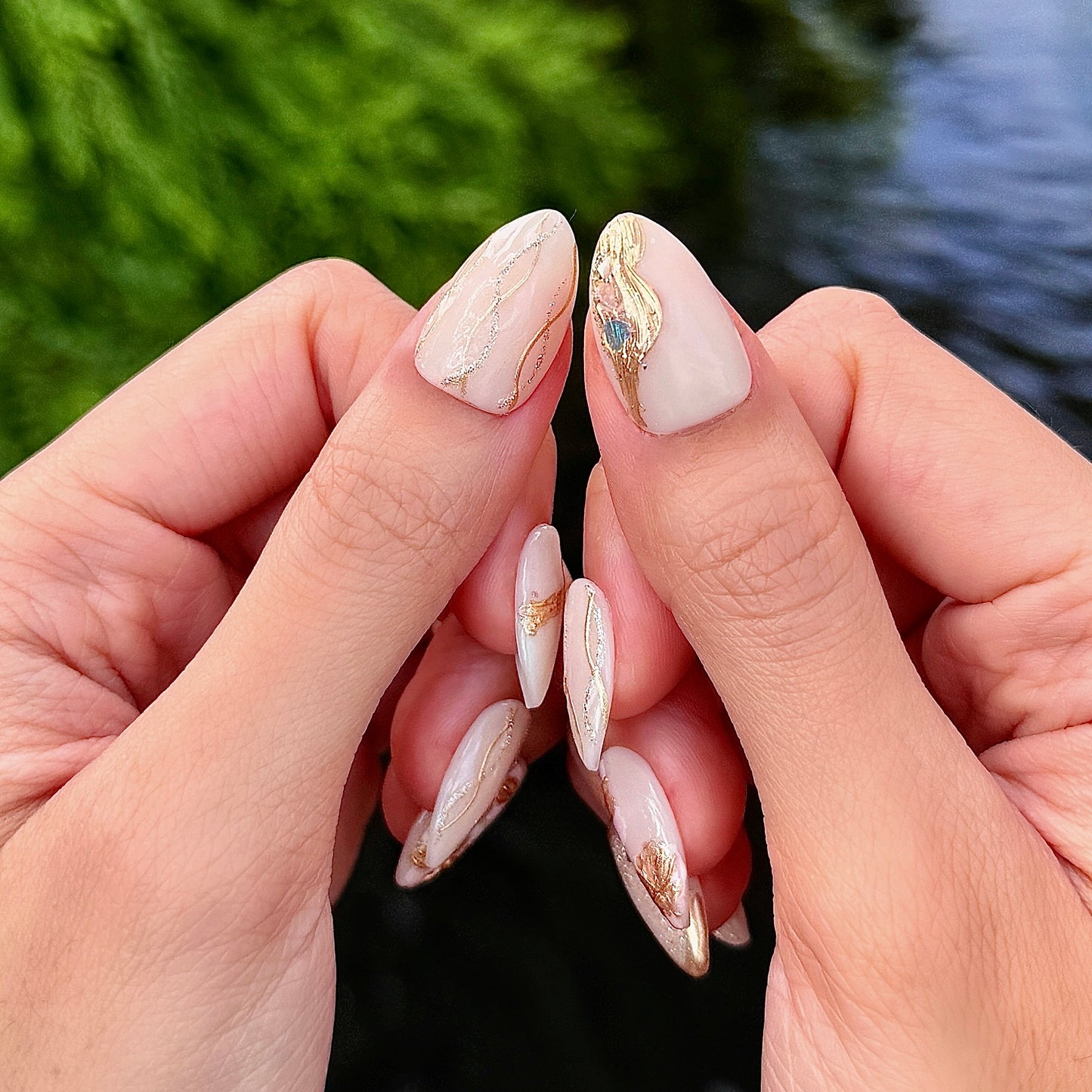 Golden Hour press on nails yummiclaws 4