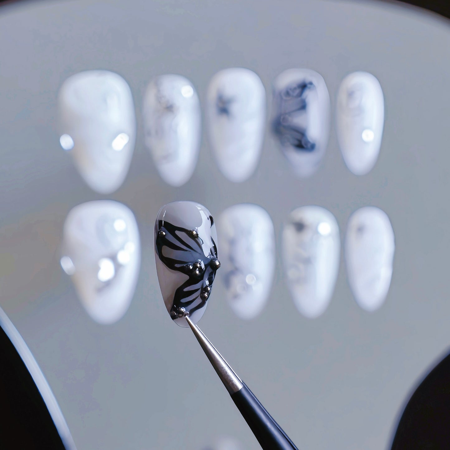 short almond Mariposa press on nails