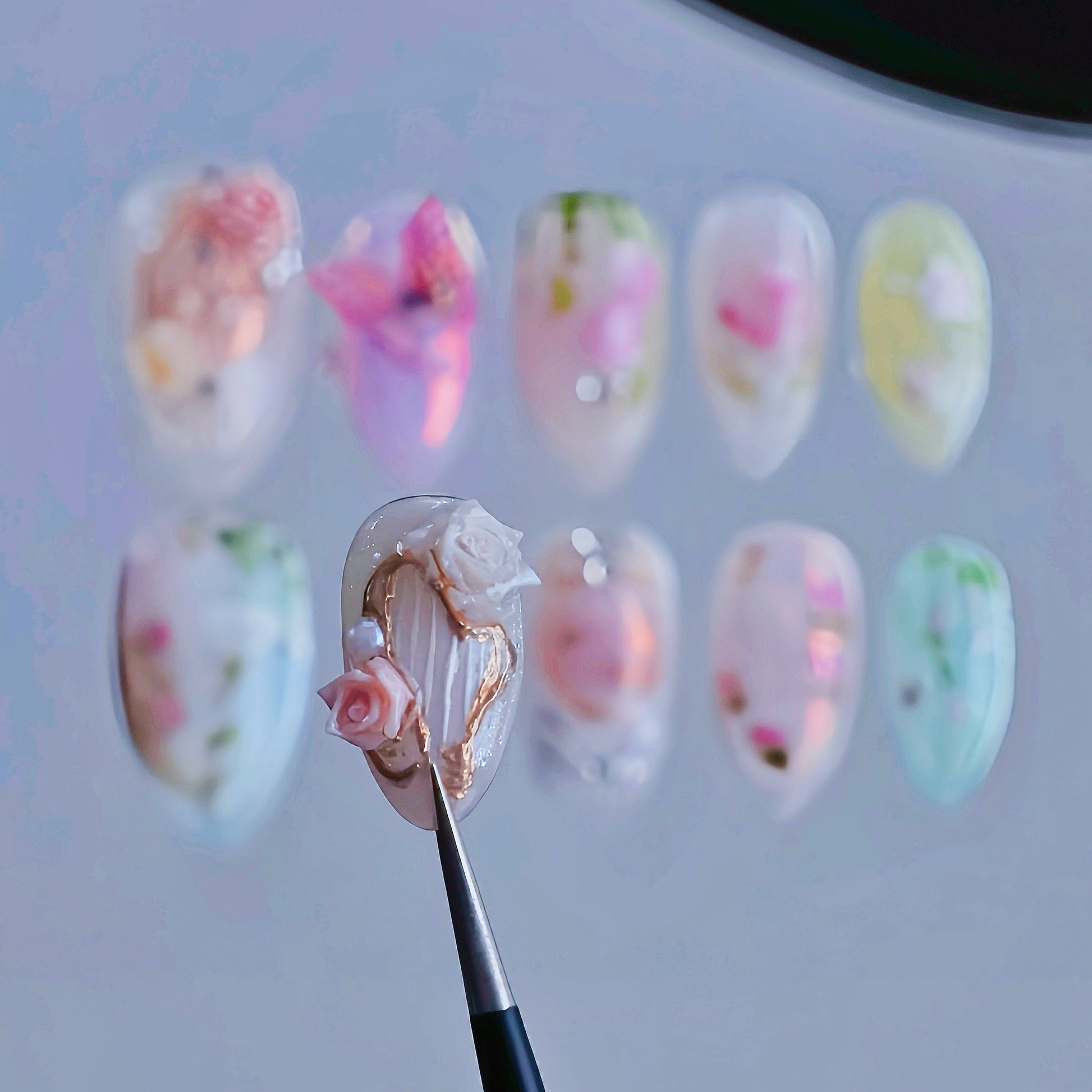 YUMMICLAWS Press on nails Garden Sonata short almond